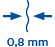 Debljina stijenke fleksa 0,8 mm